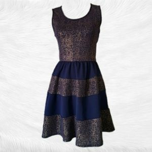 🌞🌞Navy Blue Flare Junior Dress